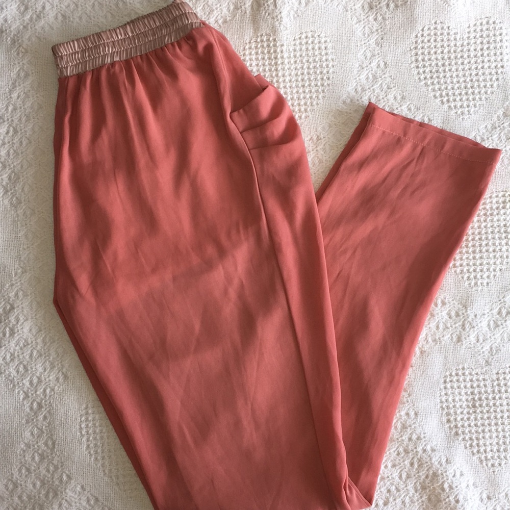 Peach/coral Joggers